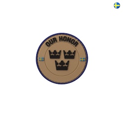 3D PVC Swedish Patch Our Honor - Sand