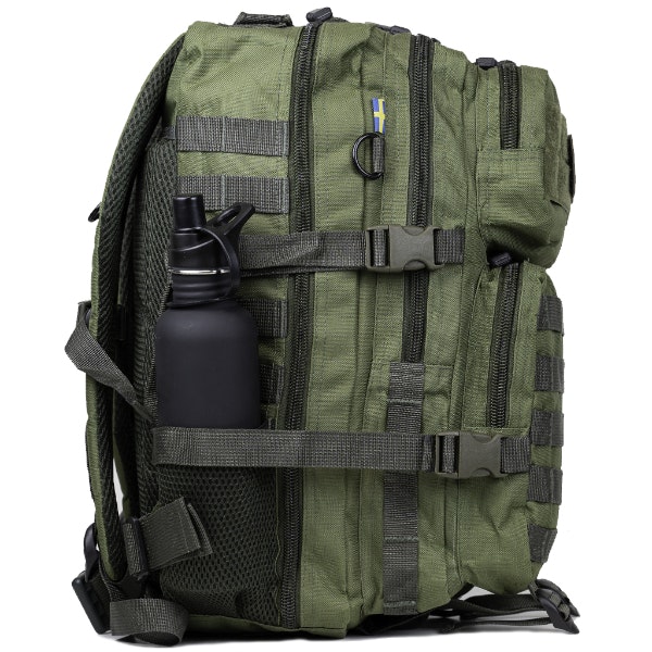 Nordic Army® Assault ryggsäck 28L Nätficka - Olivgrön