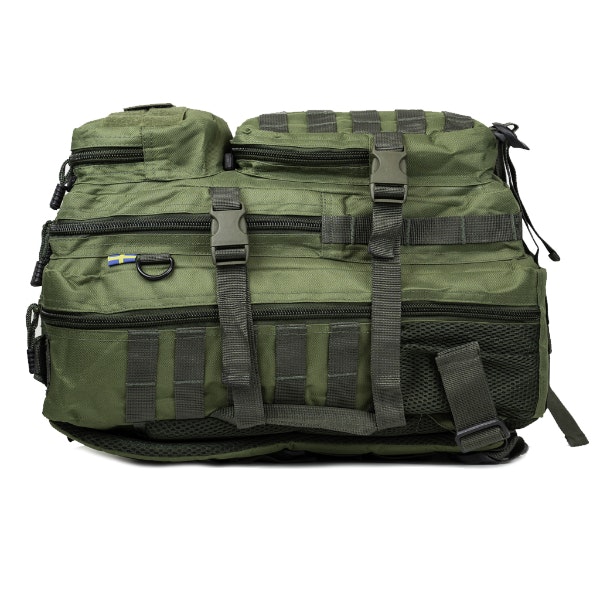 Nordic Army® Assault ryggsäck 40L Nätficka - Olivgrön