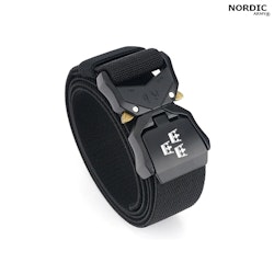 Nordic Army® Tactical Stretchbälte Tre kronor - Svart