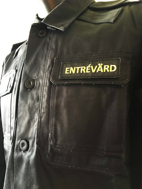 Emblem Entrévärd, broderat med eller utan kardborre