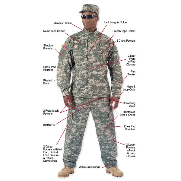 ROTHCO Camo Army Combat Uniform Pants - ACU Digital Camo