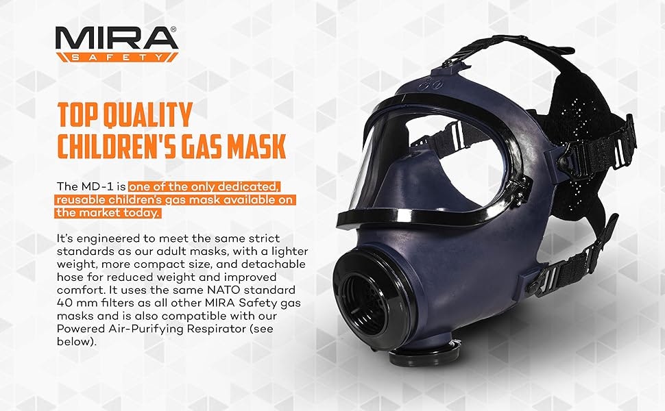 MIRA SAFETY MD-1 Children's Gas Mask - Skyddsmask till Barn