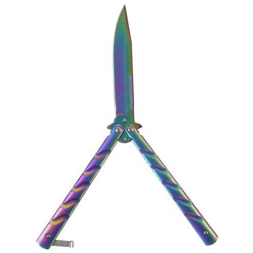 REPLIKA Butterfly Kniv - JOKER Rainbow