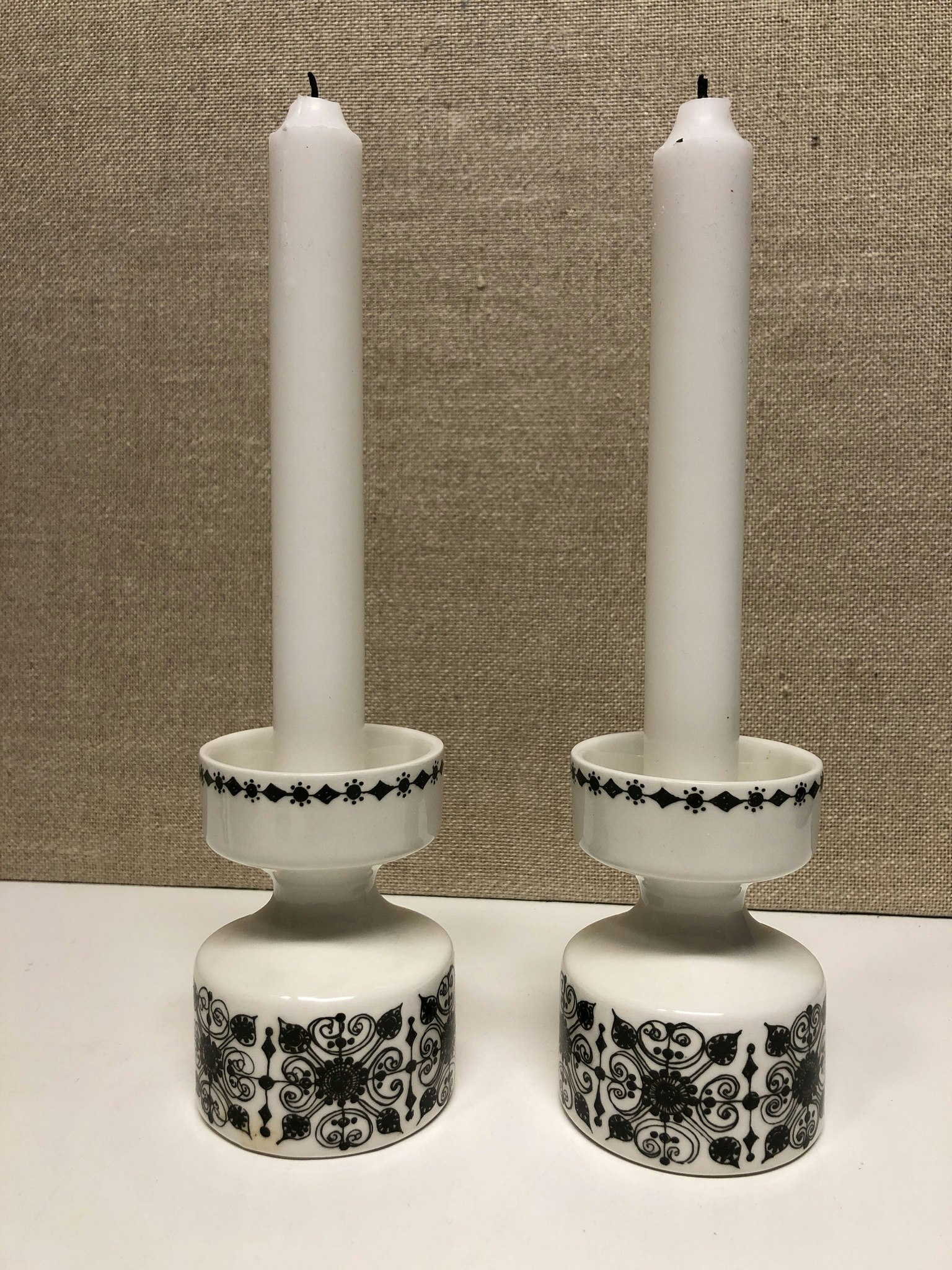 Candlesticks A pair of Figgio Flint Norway 1900s