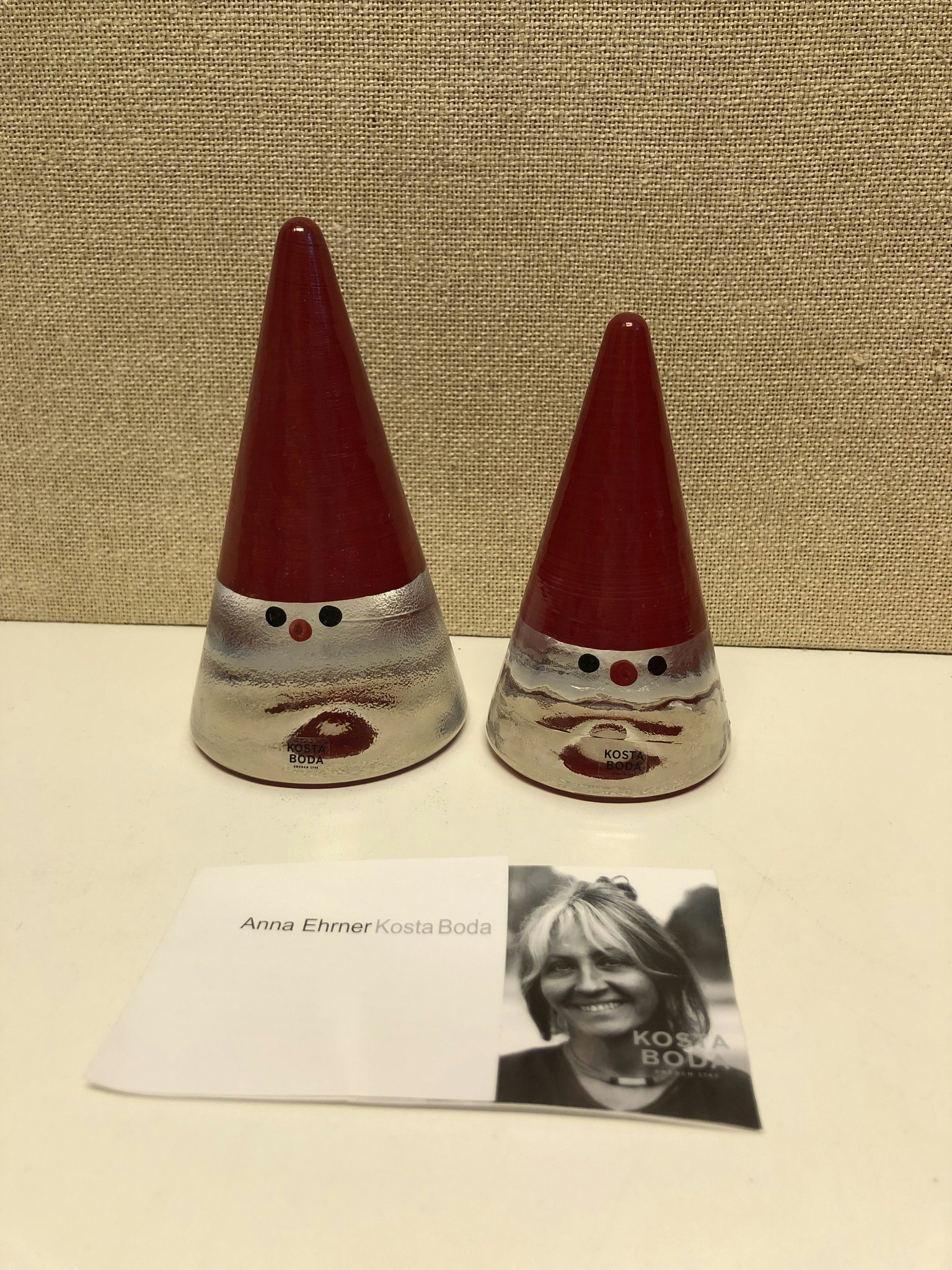 Anna Ehrner Tomtar "Noel" Glas Kosta Boda 2005