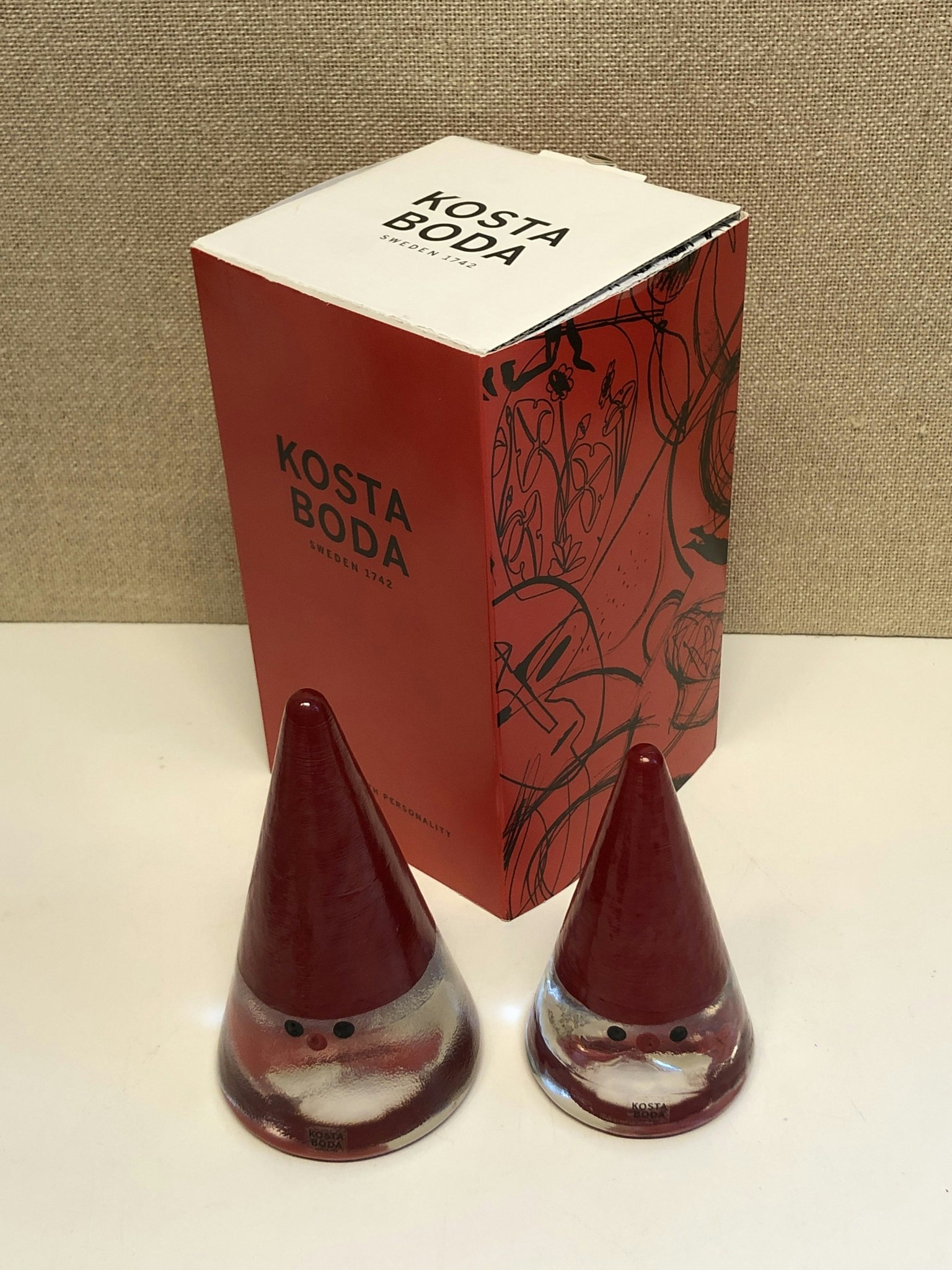 Anna Ehrner Tomtar "Noel" Glas Kosta Boda 2005