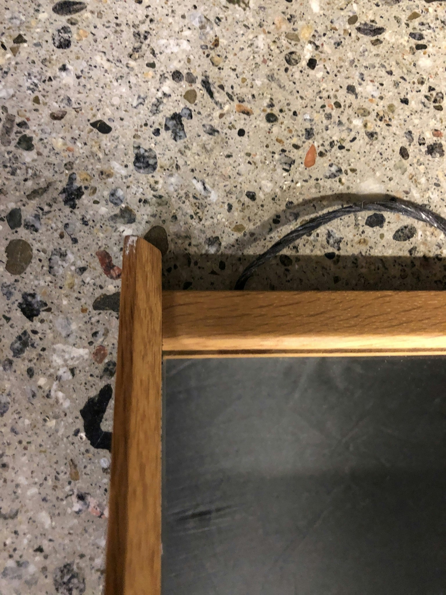 MIRROR, oak, 1960s.