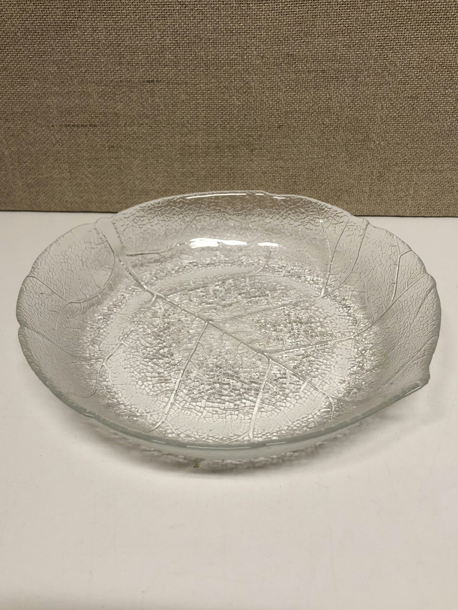 DJUPTALLRIK, glas, "Lövet" Aspen, Luminarc, France.