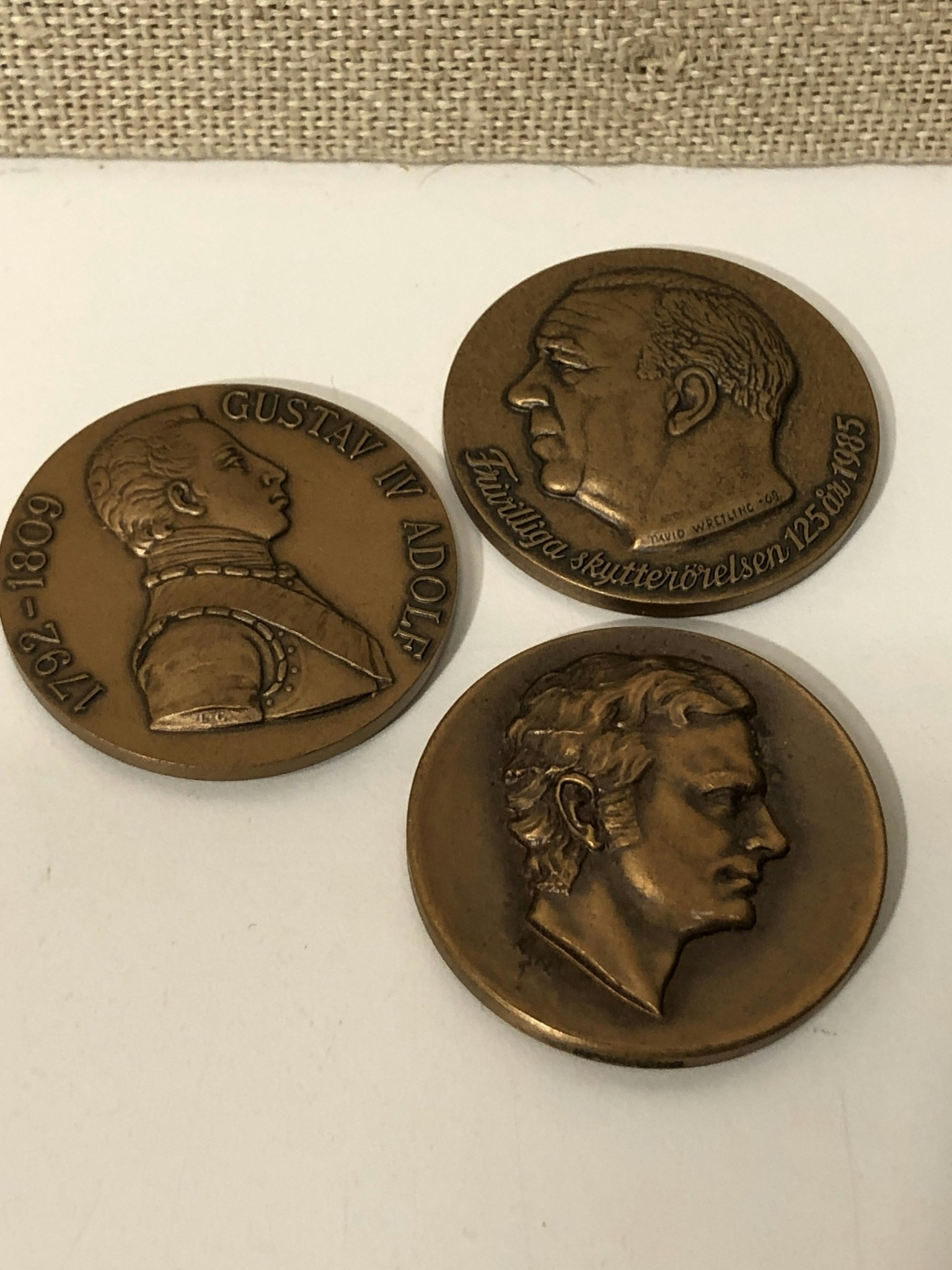 MEDALS, 8 pcs, metal, Skytte ÖS National Propaganda