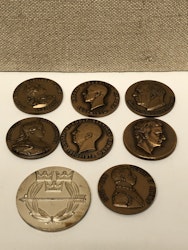 MEDALJER, 8 st, metall, Skytte ÖS Rikspropaganda