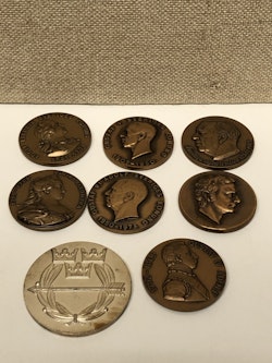 MEDALJER, 8 st, metall, Skytte ÖS Rikspropaganda
