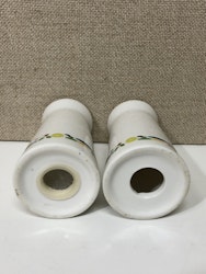 SALT & PEPPER SHOTS, porcelain, 1950s/60s.