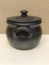 POT WITH LID, ceramic, Höganäs, 1 liter.