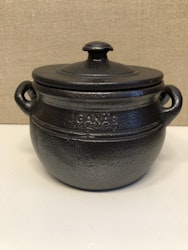 POT WITH LID, ceramic, Höganäs, 1 liter.