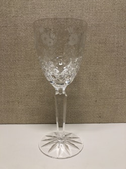 RÖDVINGLAS/ ÖLGLAS, kristall, "Haga" design Duka, Kosta Boda.