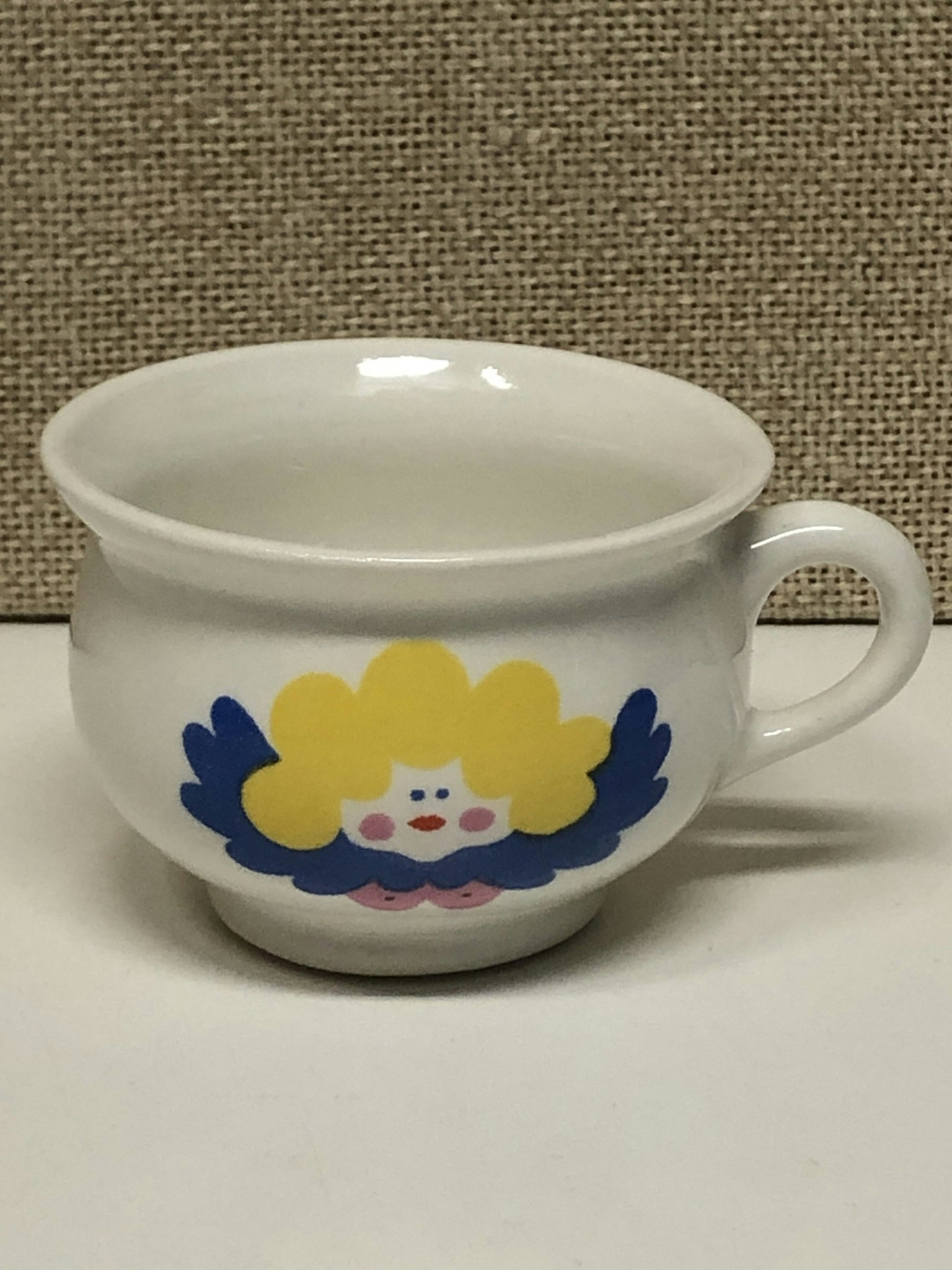 GLÖGG/ PUNCHMUGG, flintgods, "Änglafia" Margareta Hennix, Gustavsberg.