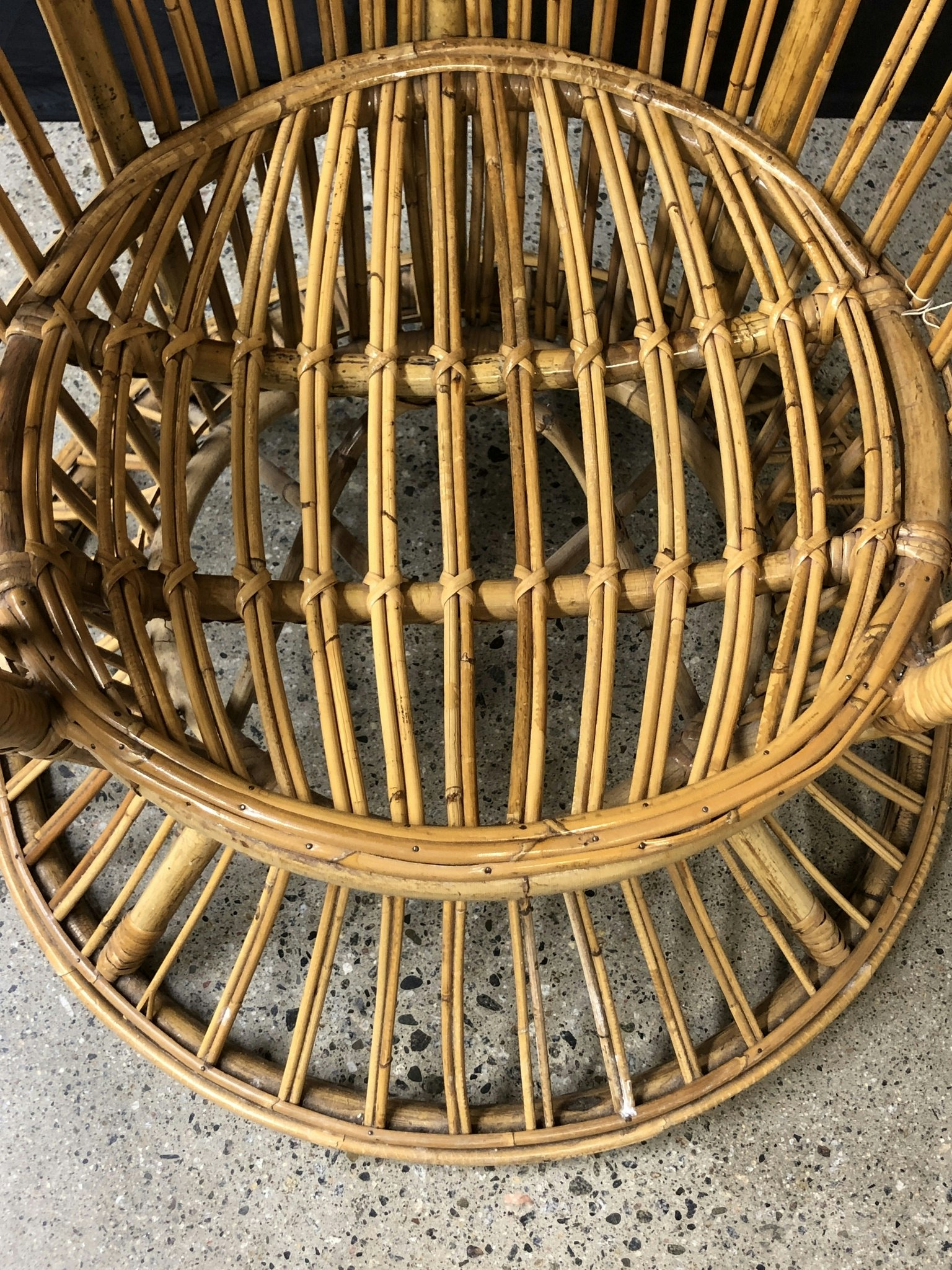 BASKET CHAIR, Gioi Ponti & Carminati, Bonacina, Italy, 1900s.