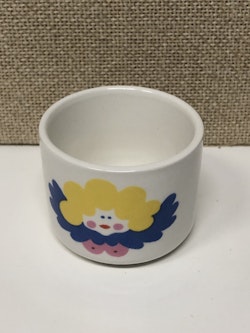 EGG CUP, flint, "Änglafia" Margareta Hennix, Gustavsberg.