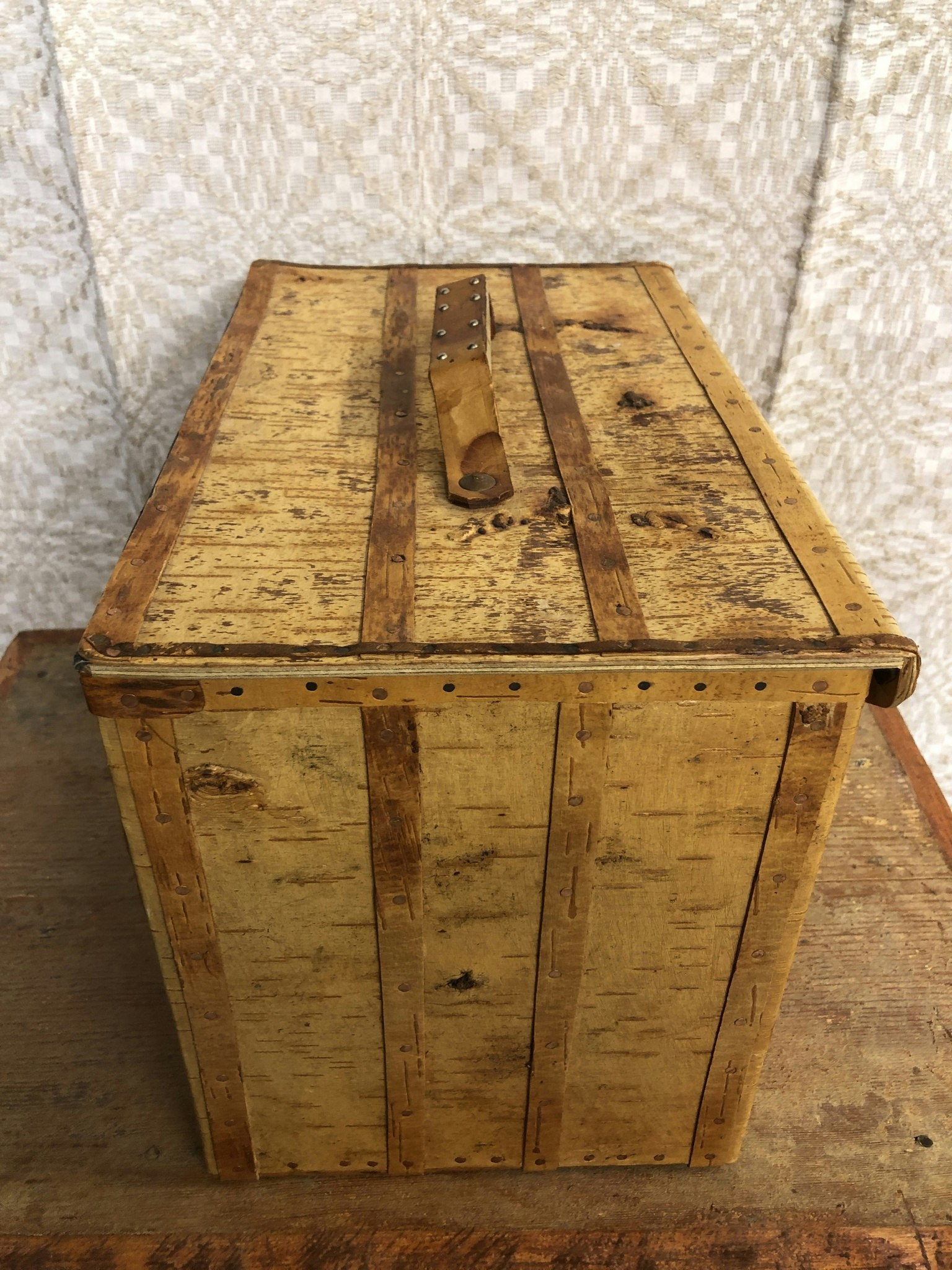 LÅDA/VÄSKA, näver, 1900-tal.