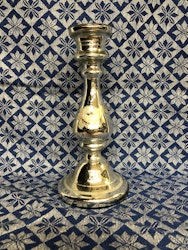 LJUSSTAKE, glas, "Fattigmanssilver" 1800-tal.