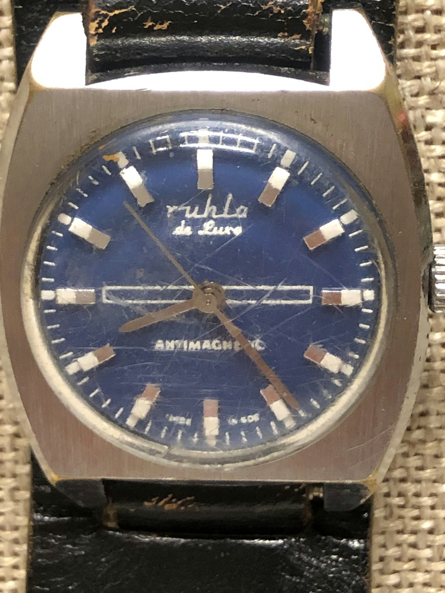 ARMBANDSUR, herr, Ruhla de luxe, 34 mm.