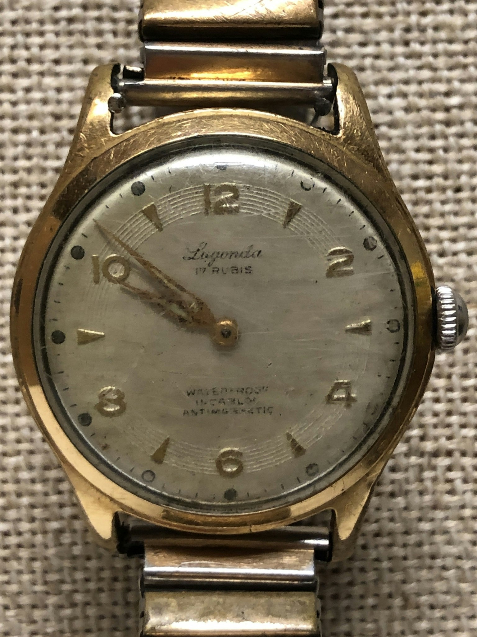 ARMBANDSUR, herr, Lagonda 17 rubins, 35 mm.