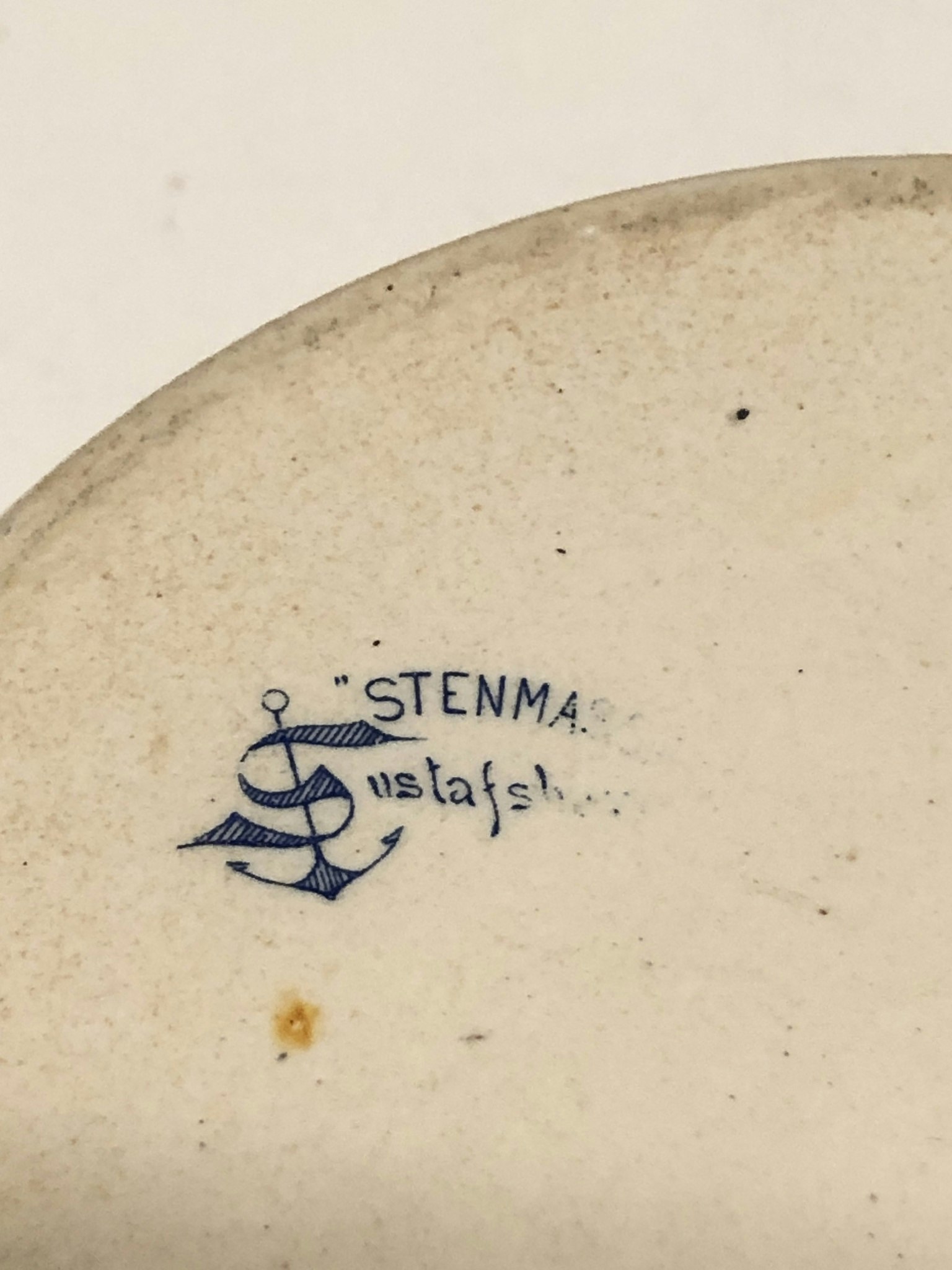 POT, stone mass, "Blue White" Gustavsberg.