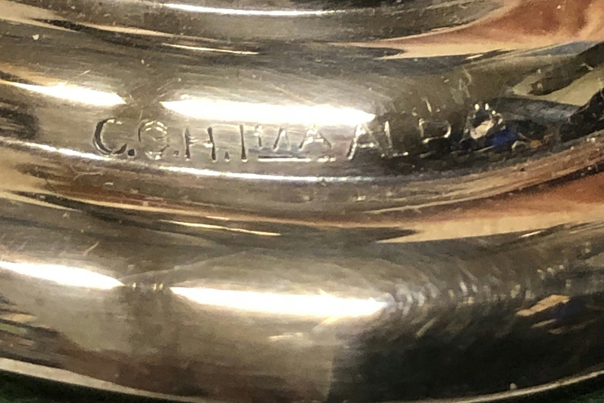 LJUSSTAKAR, ett par, nysilver, 1900-talets mitt.