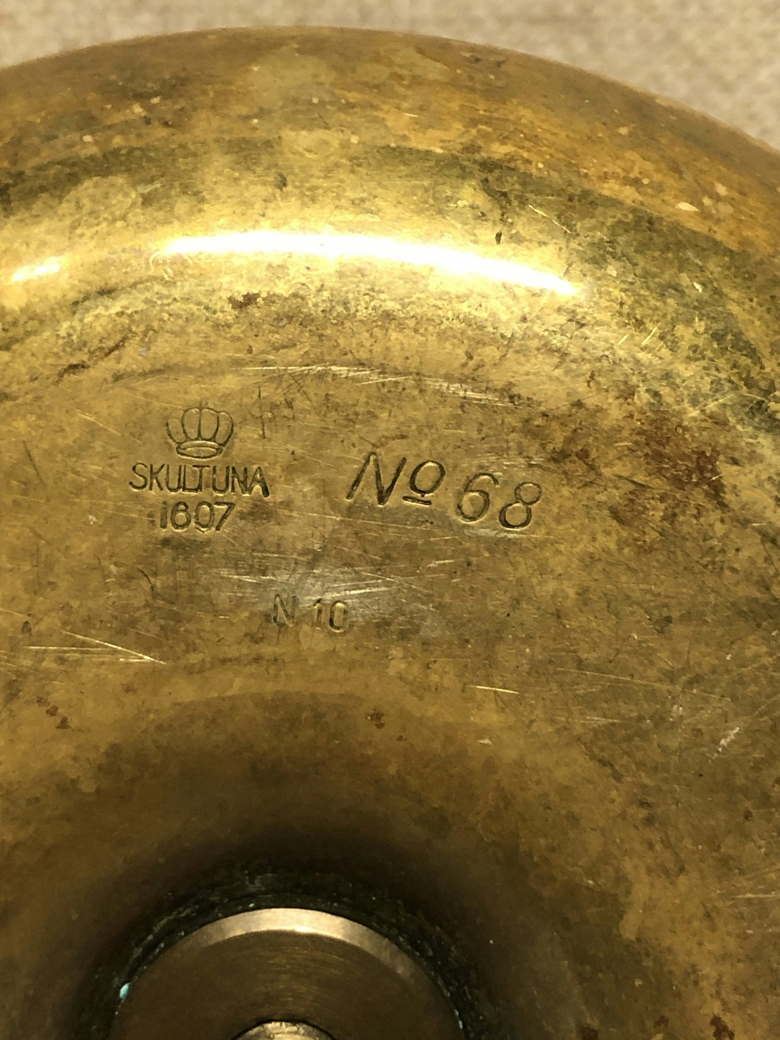 KONTORS/KAMMARLJUSSTAKE, mässing, Skultuna, no.68.