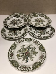 MATTALLRIKAR 7 st. porslin, "Windsor", Ridgway of Staffordshire, England.