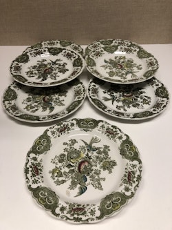 DINING PLATES 7 pcs. porcelain, "Windsor", Ridgway of Staffordshire, England.