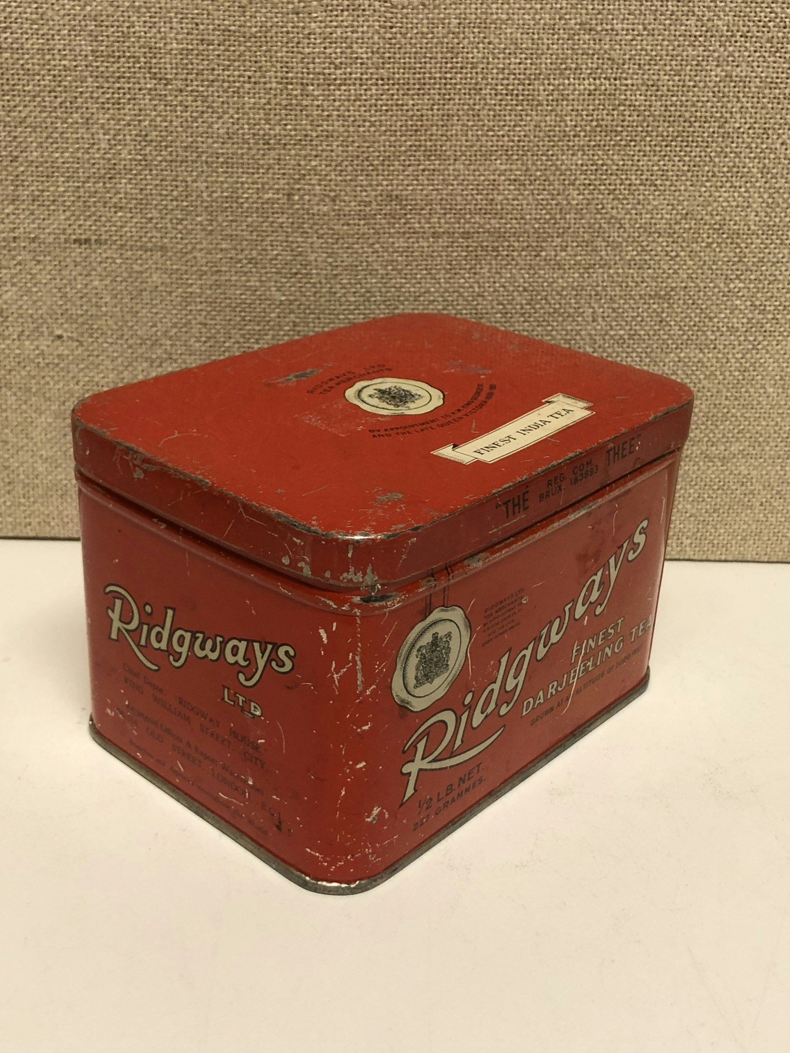 PLÅTBURK, Ridgways Finest Darjeeling Tea, England.