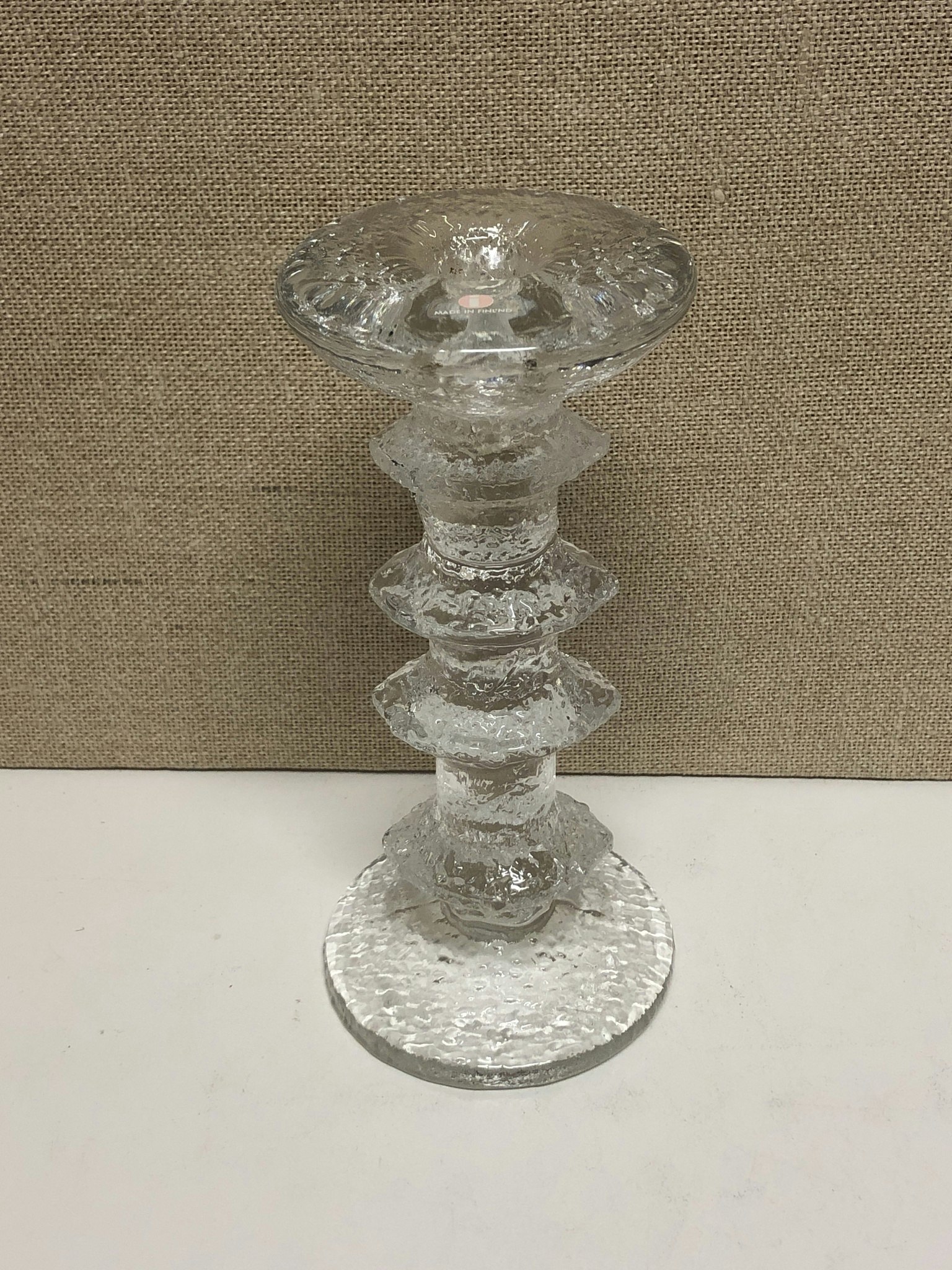 LJUSSTAKE, glas "Festivo" Timo Sarpaneva, Iittala.
