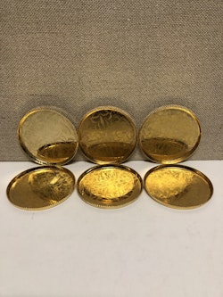 GLASUNDERLÄGG, metall, Scandia Guld.
