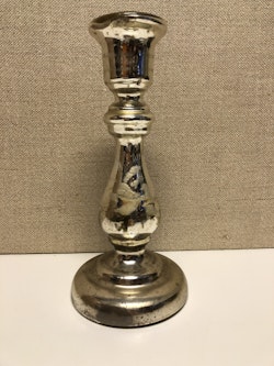 LJUSSTAKE, glas, "Fattigmanssilver" 1800-tal.