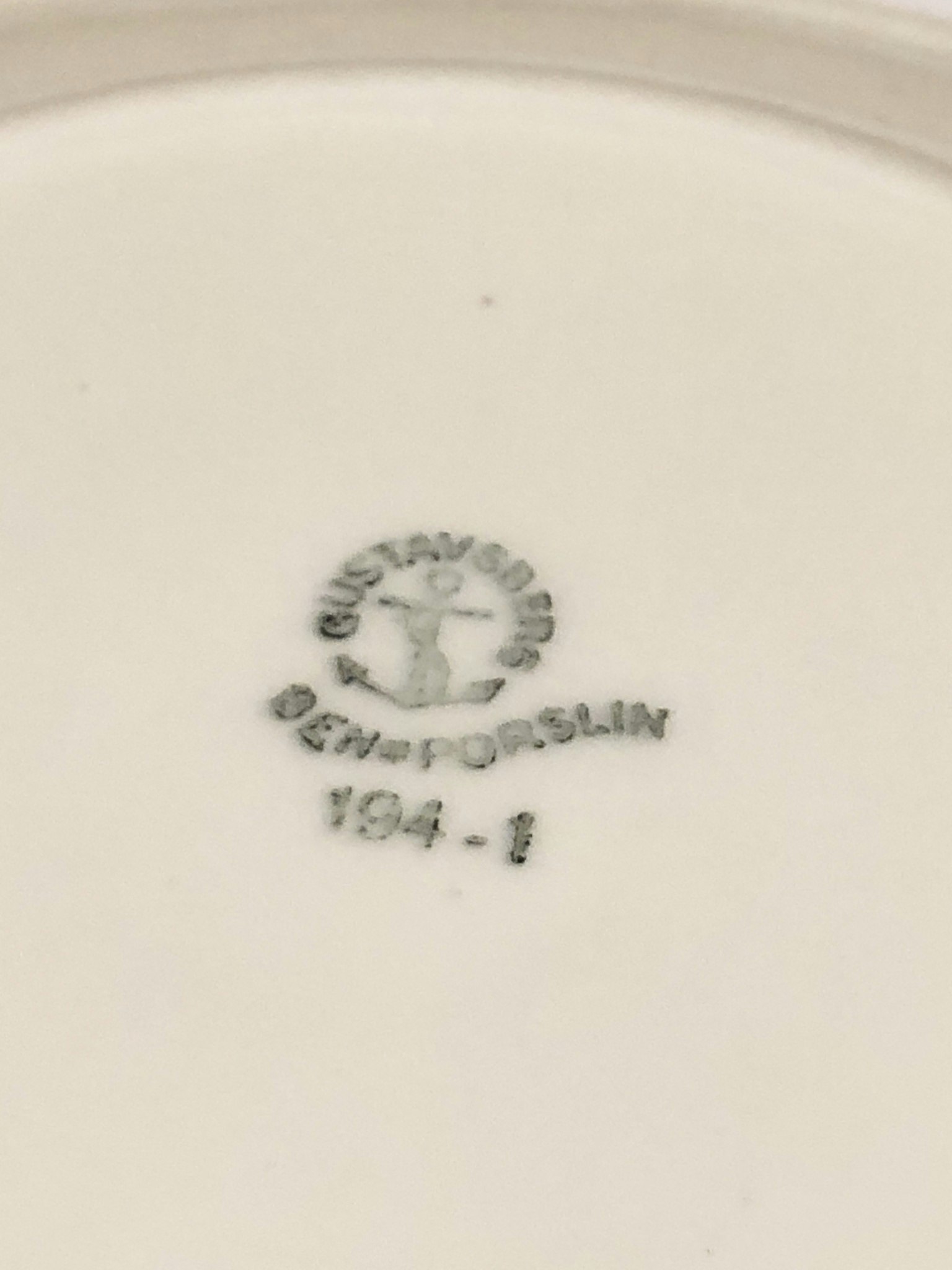 DJUPTALLRIK, benporslin "Medicinalväxter" Gustavsberg.