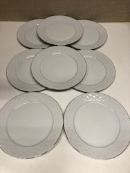 FOOD PLATES, 8 pcs. porcelain, "Stockholm" IKEA, Quality.