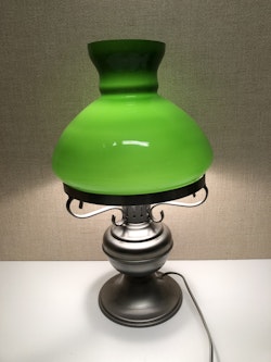 BORDSLAMPA, metall/glas, 1970/80-tal.