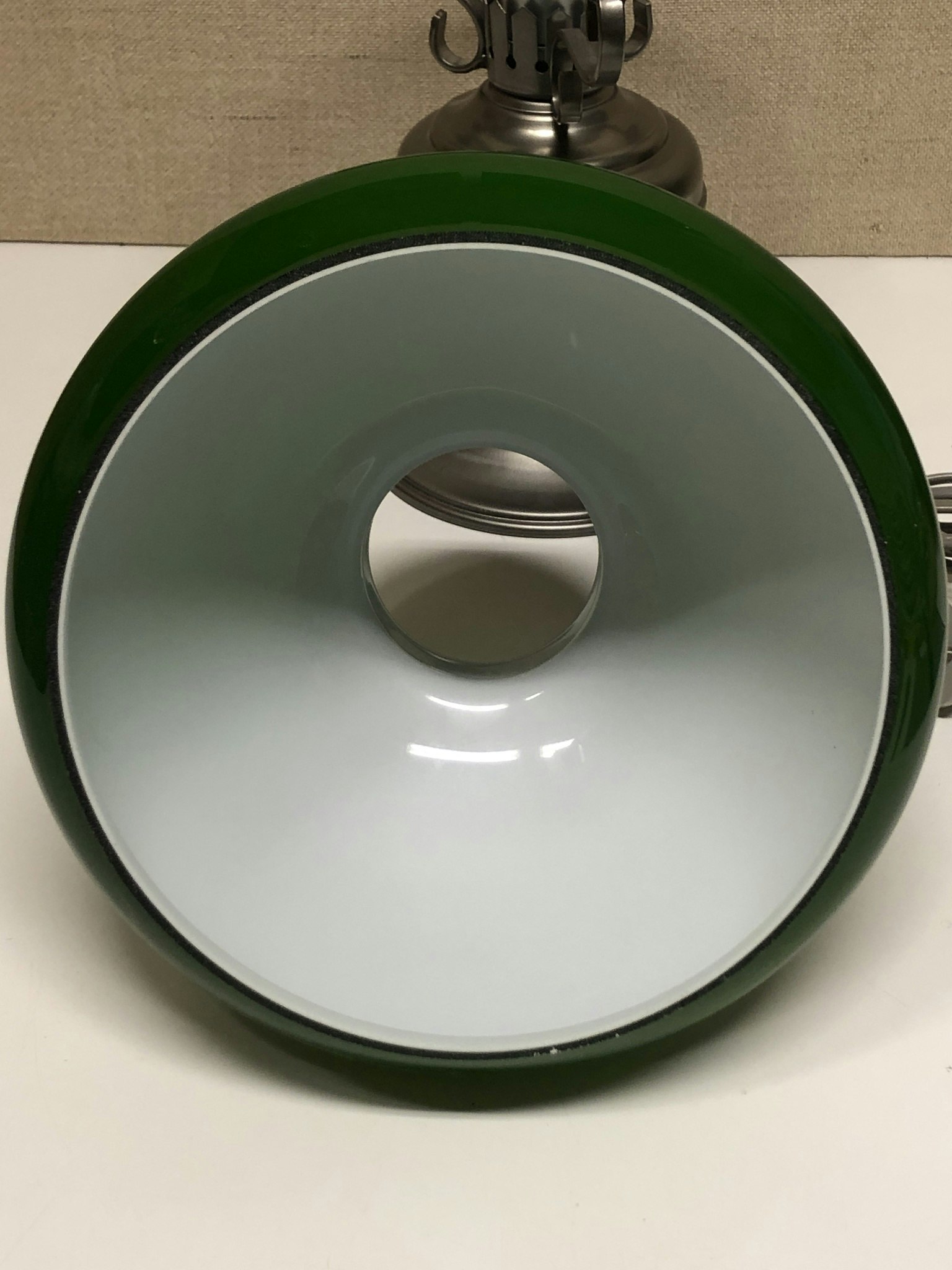 BORDSLAMPA, metall/glas, 1970/80-tal.
