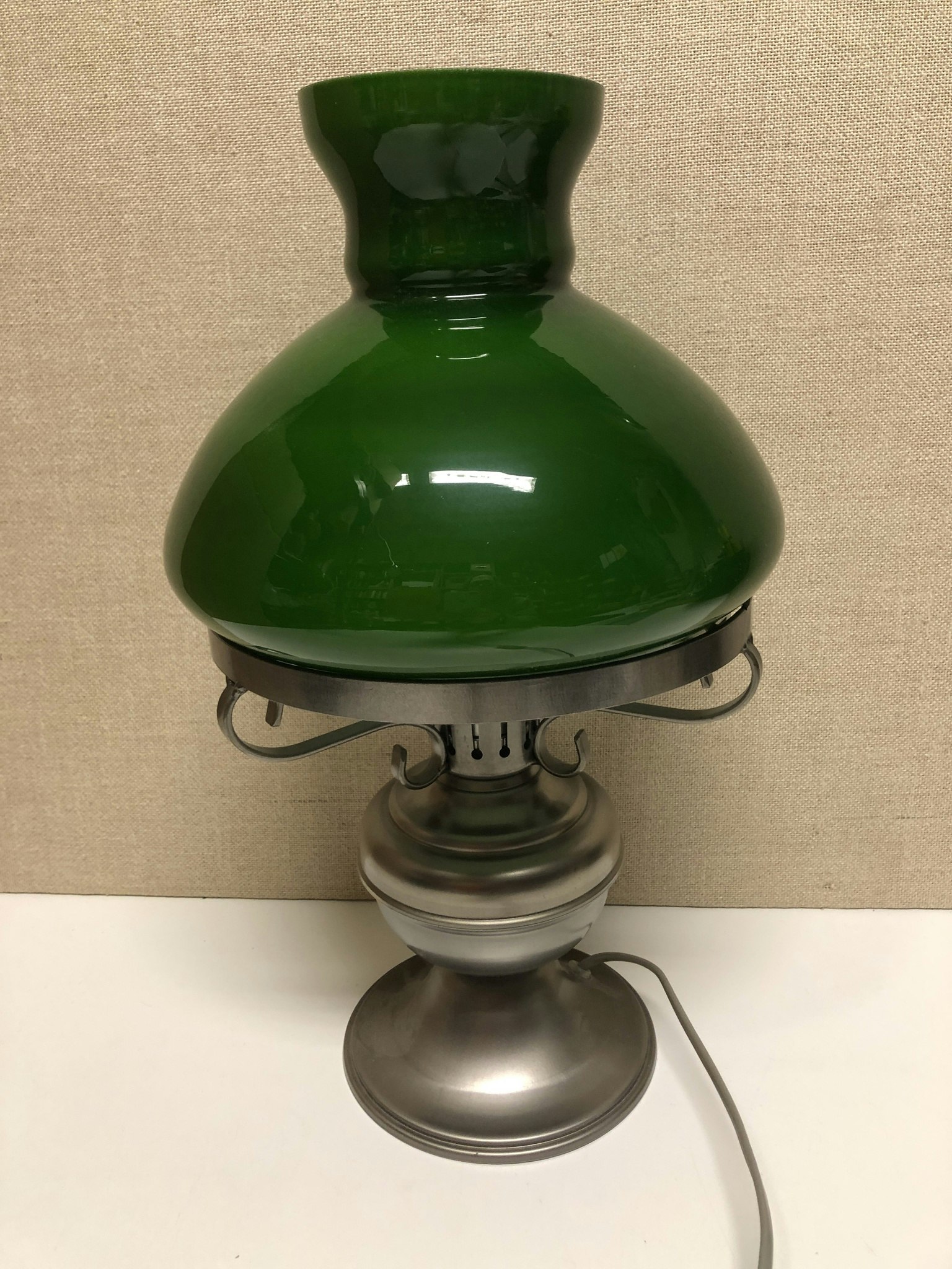 BORDSLAMPA, metall/glas, 1970/80-tal.