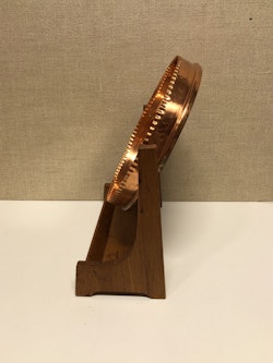 BORDSSPEGEL, teak, koppar, 1960-tal.