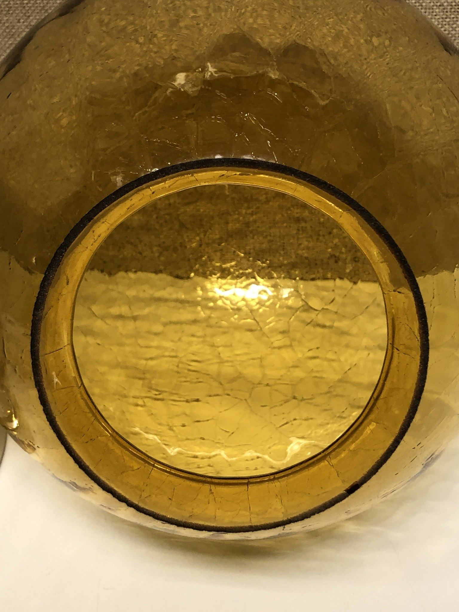 BORDSLAMPA, glas, metall, Fåglavik, 1960/70-tal.