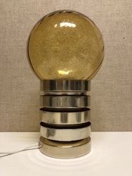TABLE LAMP, glass, metal, Fåglavik, 1960s/70s.