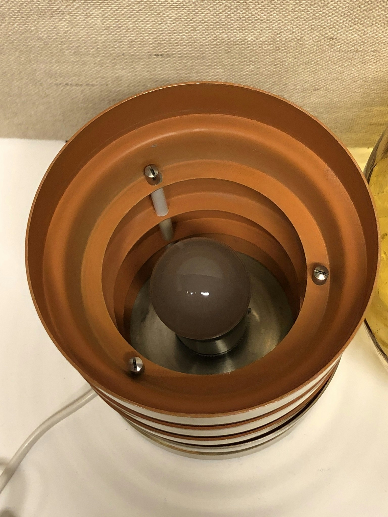 BORDSLAMPA, glas, metall, Fåglavik, 1960/70-tal.