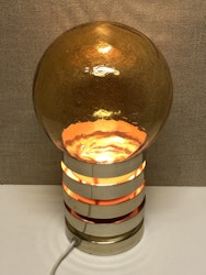 TABLE LAMP, glass, metal, Fåglavik, 1960s/70s.