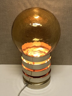 BORDSLAMPA, glas, metall, Fåglavik, 1960/70-tal.