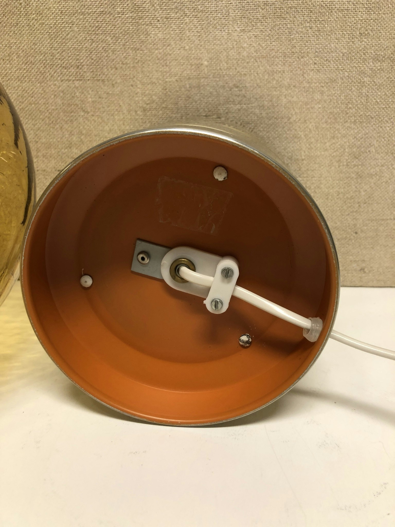 BORDSLAMPA, glas, metall, Fåglavik, 1960/70-tal.