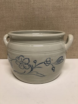 KRUKA, stengods, blå/vit, 1900-talets första hälft.