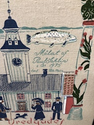 VÄGGBONAD, textil, handtryck, Paul Salhlin, Frösö Handtryck AB, 1975.
